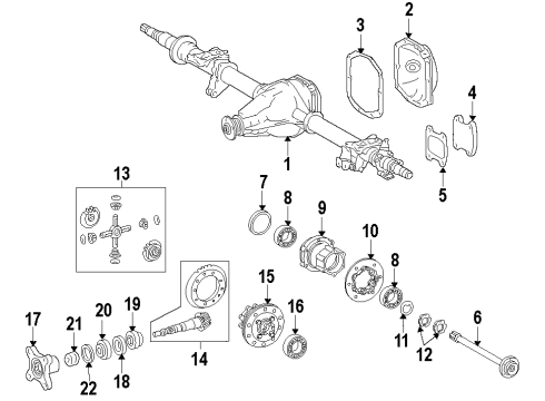 2008 Dodge Sprinter 2500 Rear Axle, Differential, Propeller Shaft Bearing-TAPERED Roller Diagram for 68026071AA