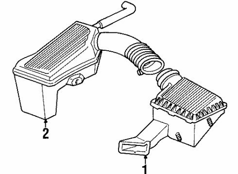 2000 Plymouth Breeze Air Intake Hose Air Cleaner to T/Body Diagram for 4591630AA