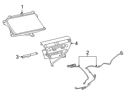 2013 Lexus RX450h Navigation System Cover Sub-Assembly, Navigation Diagram for 86804-0E020