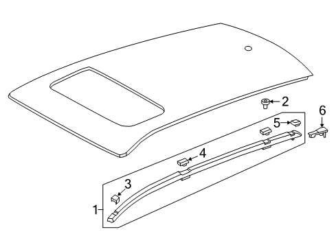 2014 Honda CR-V Luggage Carrier Cap C R, Roof *NH666M Diagram for 75255-T0A-A01ZA