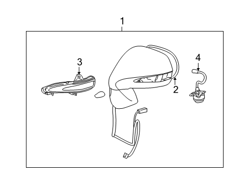2015 Lexus RX350 Outside Mirrors Mirror Assembly, Outer Rear Diagram for 87940-0E092-B3