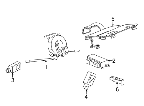 2013 Chevrolet Malibu Air Bag Components Occupant Sensor Diagram for 23452976