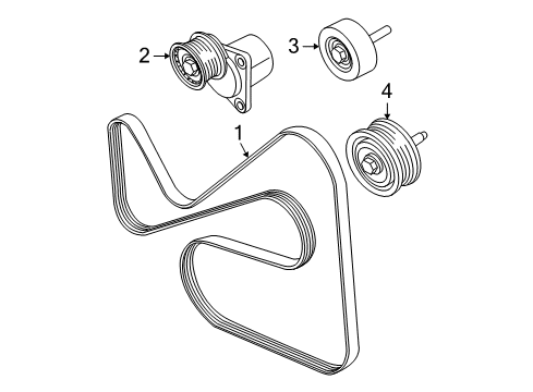 2009 Ford Focus Belts & Pulleys Serpentine Belt Diagram for 8S4Z-8620-BB