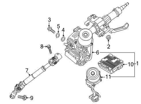 2016 Kia Soul Steering Column & Wheel, Steering Gear & Linkage Column Assembly-Steering Diagram for 56310B2000