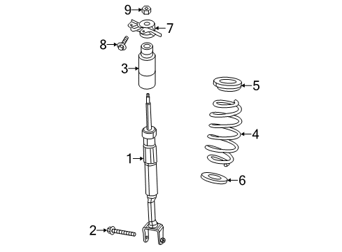 2016 Dodge Dart Shocks & Components - Rear Rear Coil Spring Diagram for 5168046AA