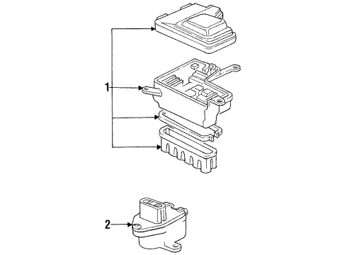 1992 Honda Accord Powertrain Control Control Module, Engine Diagram for 37820-PT3-A03