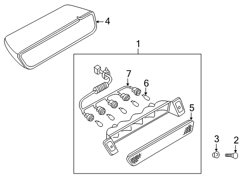 1997 Infiniti QX4 Bulbs Bulb Diagram for 26261-89913