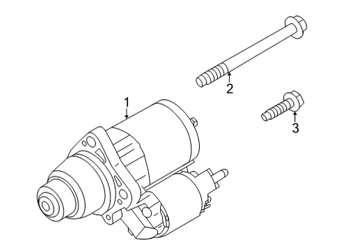 2022 Mitsubishi Outlander Starter Bolt Diagram for 31377-3TS0A