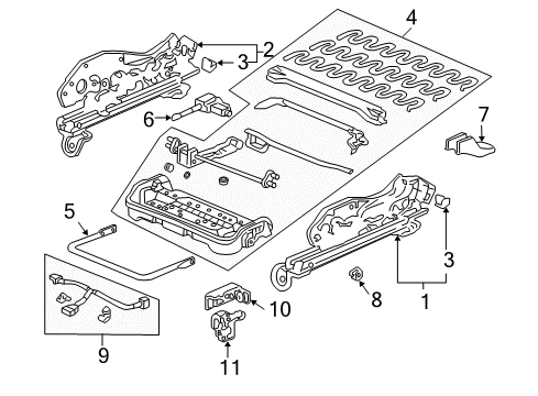 2006 Honda Accord Tracks & Components Cord, L. Power Seat (2Way) Diagram for 81606-SDA-L40