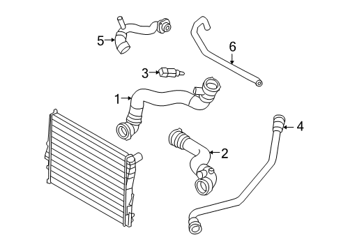 2006 BMW Z4 Powertrain Control Engine Coolant Reservoir Hose Diagram for 17127545277