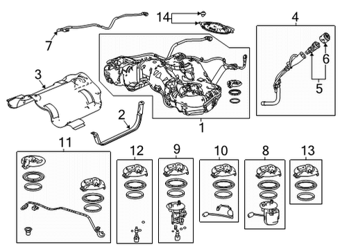 2021 Acura TLX Fuel Injection Band, Passenger Side Diagram for 17521-TGV-A01