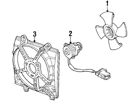 1990 Honda Civic Cooling System, Radiator, Water Pump, Cooling Fan Shroud Diagram for 19015-PM6-A02