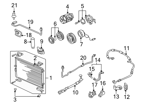 1997 Acura RL Switches & Sensors Pipe, Suction Diagram for 80321-SZ3-A01