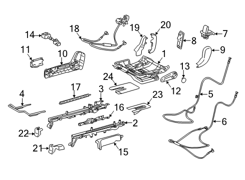 2018 Lexus GX460 Tracks & Components Holder Assembly, Instrument Diagram for 55630-12012-A0