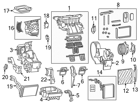 2013 Dodge Dart Air Conditioner Housing-A/C And Heater Diagram for 68164964AA