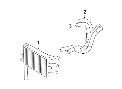 2009 Hyundai Santa Fe Trans Oil Cooler Cooler Assembly-Oil Diagram for 25460-2B000