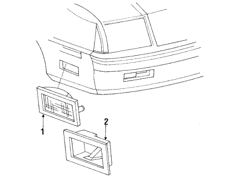 1990 Chrysler LeBaron Corner Lamps Socket-Turn Signal Lamp Diagram for 4523097