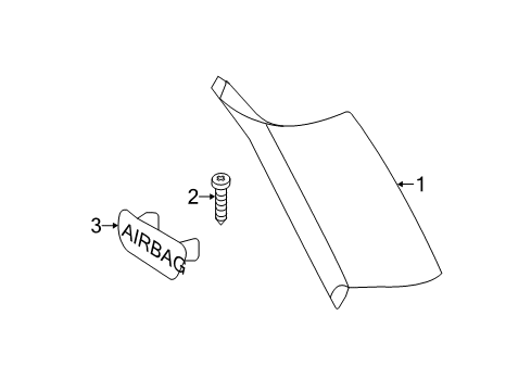 2011 BMW X3 Interior Trim - Quarter Panels Cover Column C Right Diagram for 51438050324