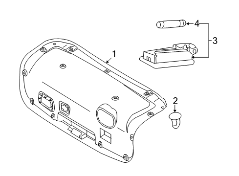 2010 Kia Optima Bulbs Trim Assembly-Trunk Lid Diagram for 817502G500VA