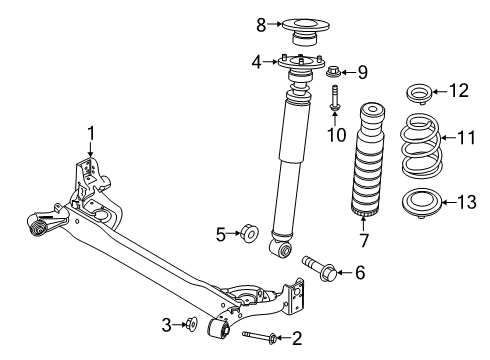 2021 Nissan Kicks Rear Suspension Bound Rear Suspension Bumper Assembly Diagram for 55240-5RL0A