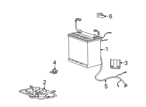 2002 Hyundai Accent Battery Cable Assembly-Battery Diagram for 37210-25000