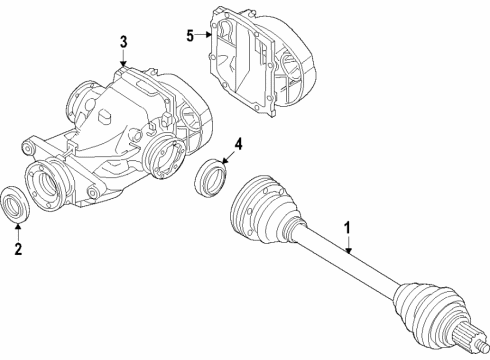 2021 BMW 840i Drive Axles, Differential, Propeller Shaft CENTER MOUNT, ALUMINIUM Diagram for 26118485605