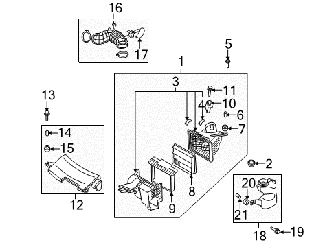 2006 Infiniti M45 Powertrain Control Retainer Diagram for 16566-AR000