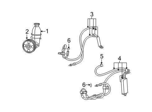 2009 Dodge Nitro P/S Pump & Hoses, Steering Gear & Linkage Line-Power Steering Pressure Diagram for 52125292AF