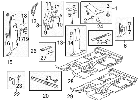 2007 GMC Sierra 1500 Interior Trim - Cab Speaker Grille Diagram for 25889848