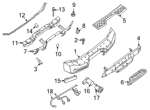 2013 Nissan Armada Rear Bumper Sensor Assy-Sonar Diagram for 25994-9GE0E