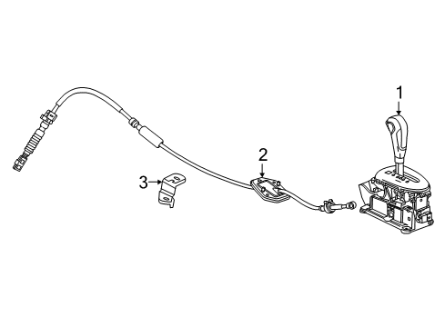 2018 Chevrolet Spark Gear Shift Control - AT Shifter Assembly Diagram for 42524905