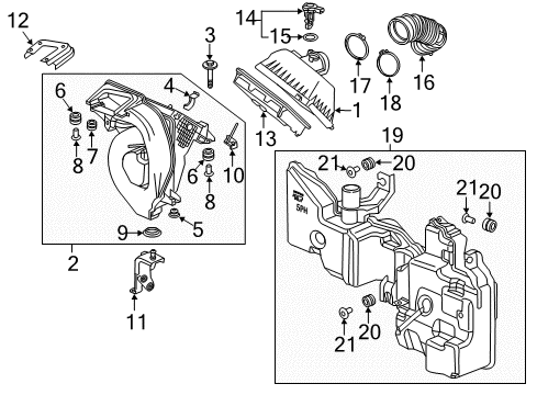 2018 Honda CR-V Powertrain Control Guide, Cool Air Diagram for 17259-5PH-A01