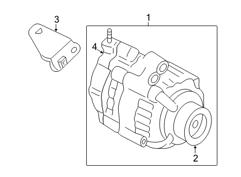 2011 Honda Accord Alternator Alternator (Reman) (Denso) Core Id (104210-1600) (9764219-160) Diagram for 06311-R70-506RM