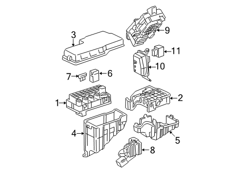 2004 Toyota Camry Electrical Components Junction Block Diagram for 82730-06150