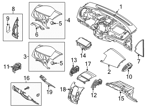 2010 Kia Forte Instrument Panel Components Switch Assembly-Odometer Diagram for 937611M000