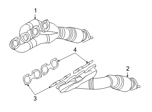 2002 BMW 745i Exhaust Manifold Exchange. Exhaust Manifold With Catalyst Diagram for 18407511037