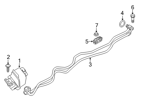 2016 BMW Z4 Trans Oil Cooler Transmission Oil Cooler Line Diagram for 17227611991