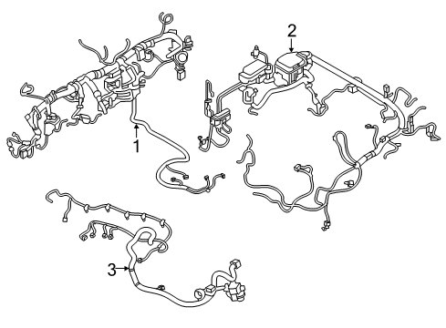 2017 Nissan Titan XD Wiring Harness Harness Assy-Engine Diagram for 24077-EZ00A