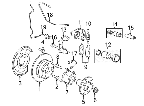 2018 BMW X5 Brake Components Calliper Carrier Diagram for 34216776936