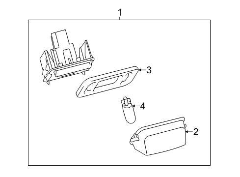 2016 Toyota Yaris Bulbs License Lamp Diagram for 81270-0D120