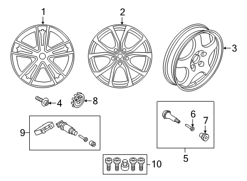 2021 BMW Z4 Wheels Light Alloy Rim Ferricgrey Diagram for 36116883641