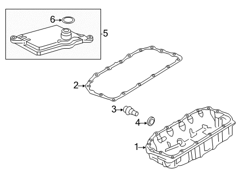 2016 Honda CR-Z Automatic Transmission Pan, Oil Diagram for 21151-RBL-000