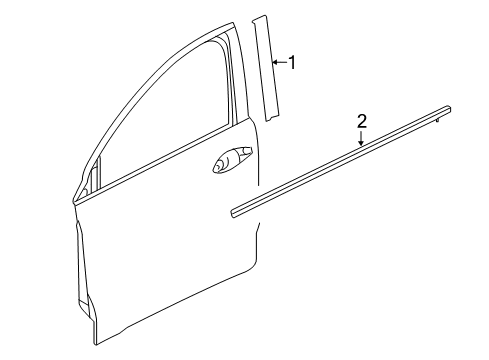 2022 Honda HR-V Exterior Trim - Front Door Tape, R FR Door Sa Diagram for 67326-T7A-003