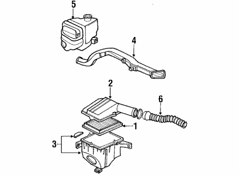 1990 Honda CRX Air Inlet Joint, Tube Diagram for 17248-PM8-A00
