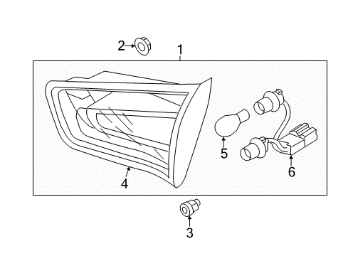 2014 Kia Sportage Bulbs Rear Combination Holder & Wiring, Inside Diagram for 924903W500