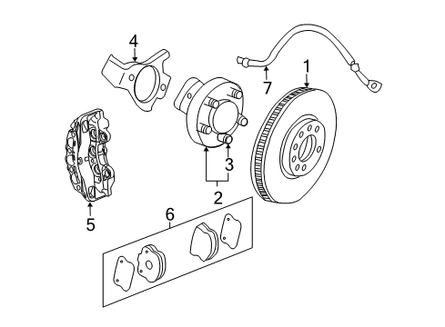 2013 Chevrolet Corvette Front Brakes Caliper Diagram for 22771673