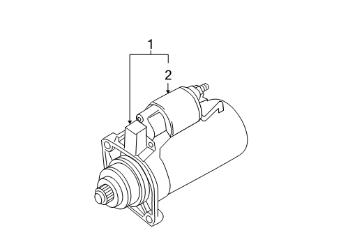 2007 Acura MDX Starter Starter Motor Assembly (Du4V1) (Denso) Diagram for 31200-RYE-A01