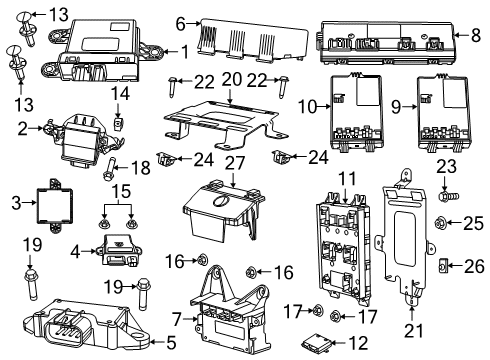 2021 Ram 1500 Electrical Components Body Controller Diagram for 68496414AE