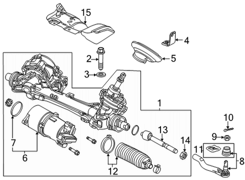 2022 Honda Civic Steering Gear & Linkage MOTOR Diagram for 53660-T47-A61