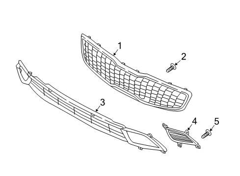 2018 Kia Forte5 Grille & Components Cover-BLANKING Front Fog Diagram for 86563A7800